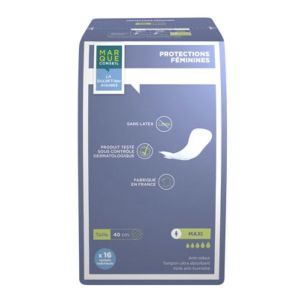 MARQUE CONSEIL PROTECTION Protection anatomique pour incontinence urinaire, femme, extra, code couleur rose, sac 10