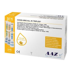 AAZ COVID - VIRO ALL IN DUO TRIPLEX - TEST DE DIAGNOSTIC RAPIDE 10