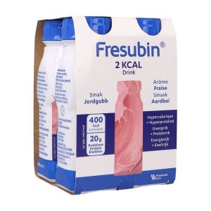 FRESUBIN 2 KCAL DRINK AROMES SUCRES Denrée alimentaire destinée à des fins médicales spéciales, fraise, 200 ml x 4