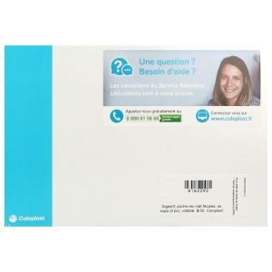 SENSURA MIO FLEX VISIO POCHE OUVERTE MIDI Poche vidable système 2 pièces, à couplage adhésif, textile neutre opaque, gris, diamètre 35 mm (ref. 122319), bt 30