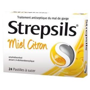 STREPSILS MIEL CITRON PASTILLE A SUCER B/24