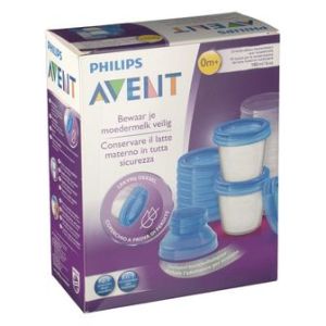 Philips Avent Pots De Conservation Lait Maternel + 1 Adaptateur Scf618/10 180 Ml
