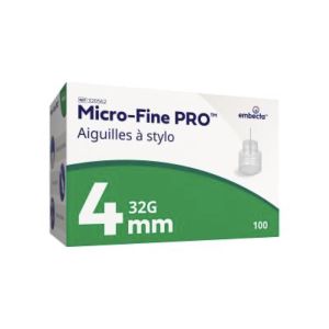 MICRO - FINE ULTRA PRO Aiguille pour stylo injecteur, stérile, 4 mm, bt 100