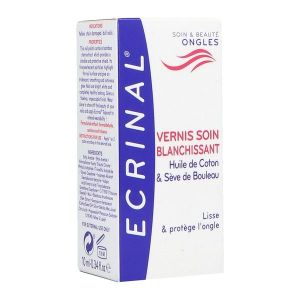 ECRINAL ONGLES Vernis soin blanchissant à l'huile de coton et sève de bouleau, fl 10 ml