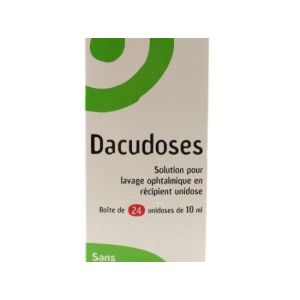 Dacudoses (Acide Borique Borax) Solution Pour Lavage Ophtalmique En Recipient Unidose De 10 Ml B/24