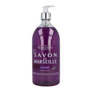 Beauterra Savon Liquide De Marseille Lavande Flacon 1 L 1