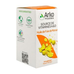 ARKOGELULES HUILE DE FOIE DE MORUE Capsule, complément alimentaire à base d'huile de foie de morue, bt 60