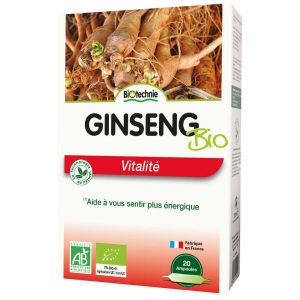 Biotechnie Ginseng rouge Bio - 20 ampoules