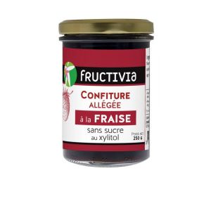 Fructivia Confiture à la fraise sans sucre (confiture au Xylitol) - pot 250 g