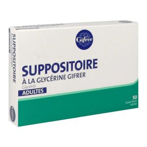 SUPPOSITOIRE A LA GLYCERINE GIFRER ADULTE Suppositoire, boîte 50