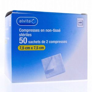 Alvita Compresse Non Tisse 7,5*7,5Cm 100