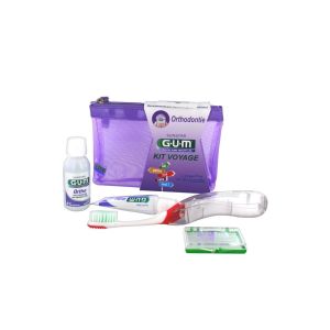 Gum Ortho Kit Dentifrice12Ml+Bain Bouche30Ml+Cire Ortho Brosse Ortho Ambulatoire Promo 4