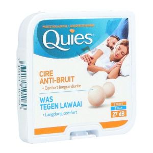 QUIES CIRE NATURELLE Protection auditive en cire naturelle, antibruit, 8 paires, bt 16