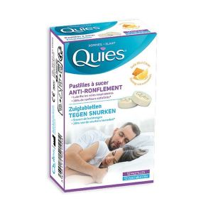 QUIES ANTIRONFLEMENT PASTILLE MIEL - CITRON Pastille à sucer, dispositif médical antironflement, goût miel - citron, bt 12