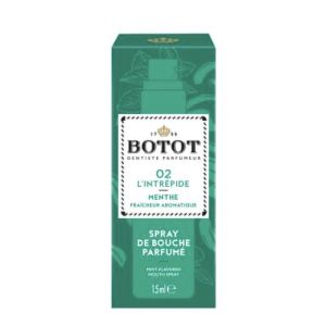 BOTOT L'INTREPIDE 02 SPRAY DE BOUCHE PARFUME Spray de bouche parfumé à la menthe (vert), spray 15 ml
