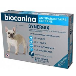 Synergix 134Mg/1200Mg Solution Pour Spot-On Pour Chiens Moyens Pipette 2,2 Ml 4