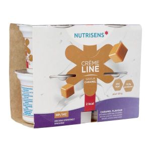 NUTRISENS CREMELINE HP HC 2 KCAL CREME DESSERT Denrée alimentaire destinée à des fins médicales spéciales, caramel, 125 g x 4