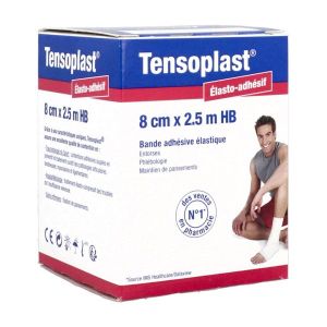 TENSOPLAST HB Bande de contention adhésive, élastique en longueur, 2,5 m x 8 cm (ref. 4002710C), unité