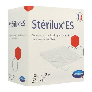 Sterilux Es Sterile 10*10Cm (Bte De 25 Pocht De 2 Cpress) Cpress Sach