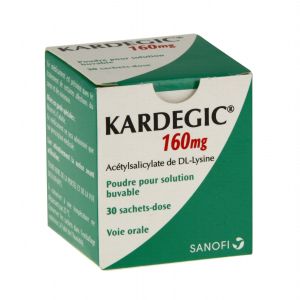Kardegic 160 Mg (Acetylsalicylate De Dl-Lysine) Poudre Pour Solution Buvable En Sachets B/30