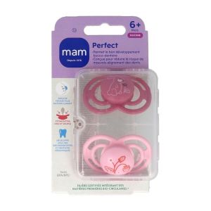MAM SUC PERFECT ANIMAUX 6+ SILICONE SUCETTE BOITE 2