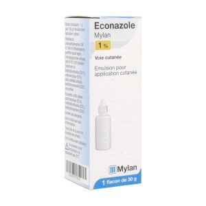 ECONAZOLE VIATRIS émulsion pour application cutanée 1 %, boîte 1 flacon 30 g