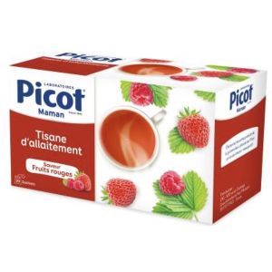 PICOT MAMAN TISANE D'ALLAITEMENT Préparation de plantes pour infusion, saveur fruits rouges, bt 20