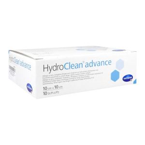 HYDROCLEAN ADVANCE Pansement hydrogel irrigoabsorbant, prêt à l'emploi, carré, 10 cm x 10 cm (ref. 6096722), bt 10