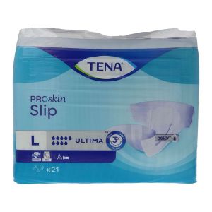 TENA SLIP PROSKIN ULTIMA Change complet hypoallergénique pour incontinence urinaire, large, sac 21