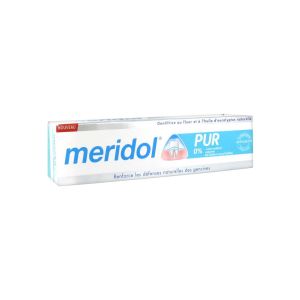MERIDOL PUR DENTIFRICE Dentifrice au fluor et à l'huile d'eucalyptus naturelle, tube 75 ml