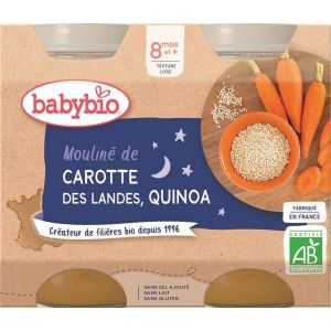 Babybio Petits pots Menu Légumes & Quinoa Bio - dès 8 mois- 2 x 200 g