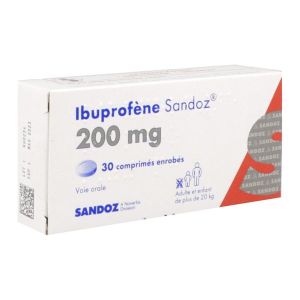 IBUPROFENE SANDOZ Comprimé enrobé 200 mg, boîte 30