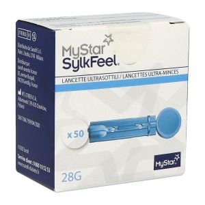 MYSTAR SYLKFEEL LANCETTE STERILE A USAGE UNIQUE DIAMETRE DE 28 G BOITE DE 50
