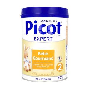PICOT EXPERT BEBE GOURMAND 2 Lait de suite pour nourrisson 2ème âge, bt 800 g