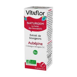 BOURGEONS AUBEPINE VITAFLOR BIO Solution buvable, complément alimentaire à base de plantes, fl 15 ml