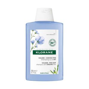 Klorane Volume Cheveux Fins Shampoing au Lin Bio 200 ml