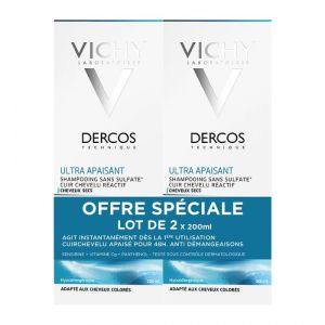 Shampooing Ultra Apaisant 2X200Ml Dercos Cheveux Secs Vichy