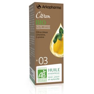 Arkoessentiel Huile Essentielle Citron Bio Premium Flacon 10 Ml 1