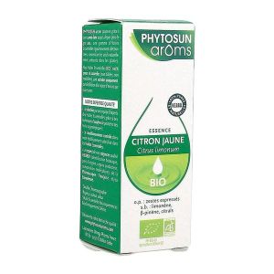 PHYTOSUN AROMS CITRON JAUNE HUILE ESSENTIELLE Complément alimentaire à base d'huile essentielle de citron jaune, fl 10 ml