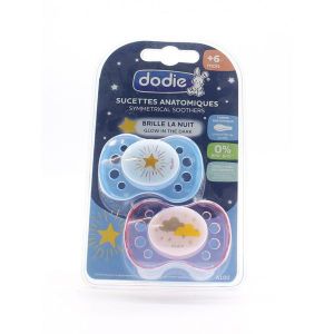 Dodie Sucettes Anatomiques +6M Duo Nuit Fille A100 6 Mois 2