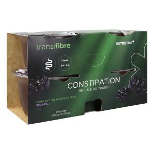 NUTRISENS TRANSIFIBRE Denrée alimentaire destinée à des fins médicales spéciales, pruneau, 125 g x 4