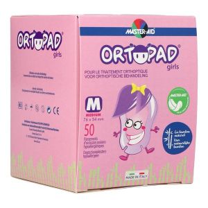 ORTOPAD FOR GIRLS GRANDS MOTIFS MEDIUM Pansement orthoptique hypoallergénique, adhésif, décoré, bt 50