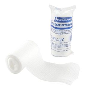 EUROMEDIS BANDE DE GAZE Bande de gaze extensible, 3 m x 5 cm (ref. 135181), unité