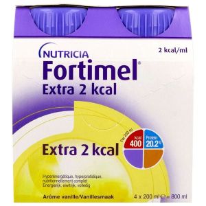 FORTIMEL EXTRA 2 KCAL DADFMS, arôme vanille, 200 ml x 4