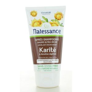 Natessance Après-shampoing baume ultra-nourrissant, Karité et Kératine végétale - 150 ml