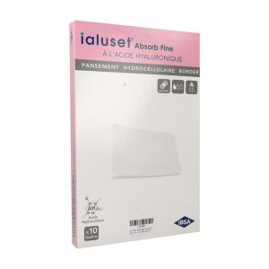 IALUSET ABSORB FINE PANSEMENT HYDROCELLULAIRE ADHESIF STERILE 200CM2 Boite 10