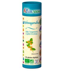 Ayur-vana Extrait Ashwagandha titré à 2.5% BIO - 120 gélules végétales
