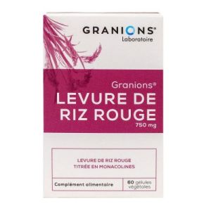 Granions Levure de Riz Rouge 750 mg 60 Gélules