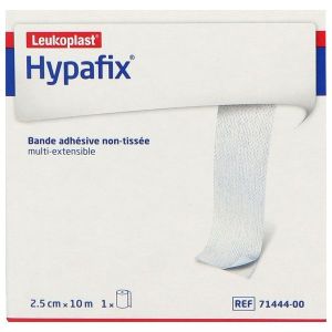 HYPAFIX Bande adhésive multiextensible, hypoallergénique, microporeuse, 10 m x 2,5 cm, rouleau (ref. 71444-00), unité