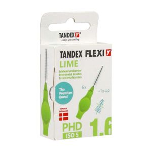 Flexi Brossette Interdentaire Conique 1,00 + 1 Capuchon Protecteur Citron Vert/Vert 6